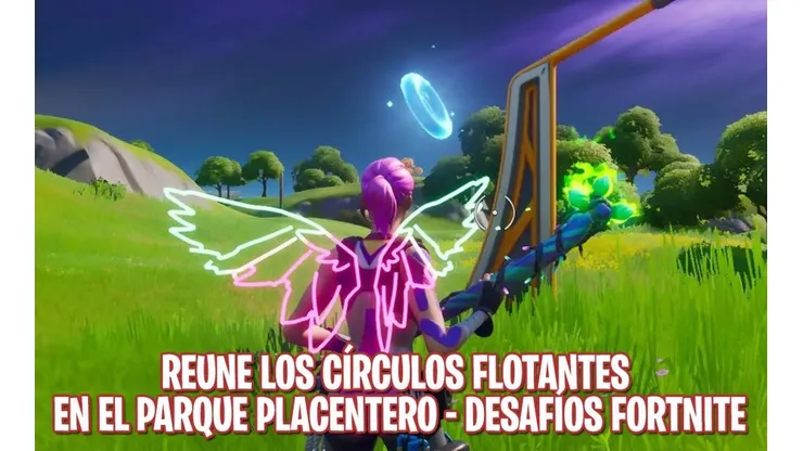 Como reunir Círculos Flotantes en el Parque Placentero - Desafíos Fortnite