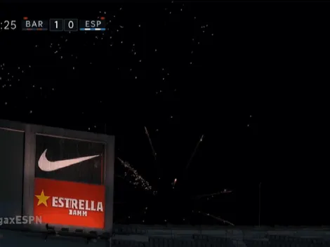Video: fuegos artificiales en las afueras del Camp Nou ¿por el descenso del Espanyol?