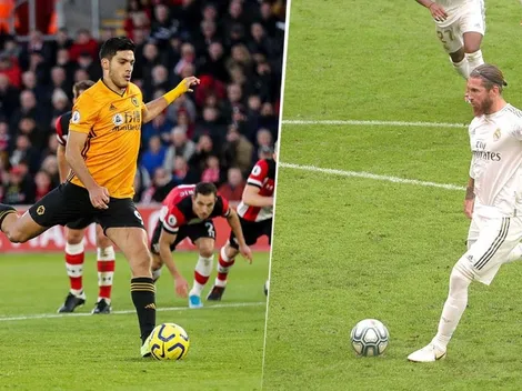 La peculiar forma de patear penales compartida por Raúl Jiménez y Ramos