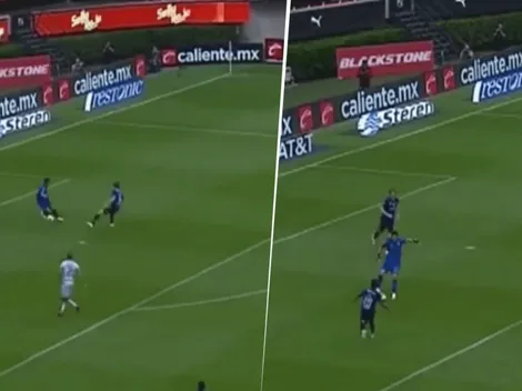 Portero y gambeteador: Vargas se vistió de Messi y eludió a dos rivales