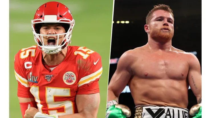 Patrick Mahomes y Canelo Álvarez (Getty Images)