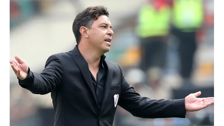 Marcelo Gallardo en la final entre River y Flamengo.