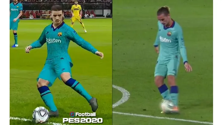 ¡Idéntico! Recrean el épico golazo de Griezmann al Villareal en el PES 2020