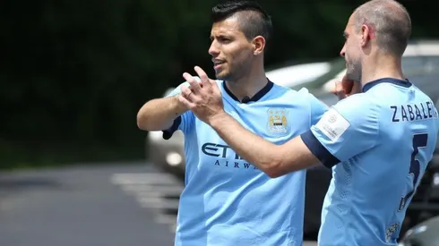 Agüero y Zabaleta en Manchester City.