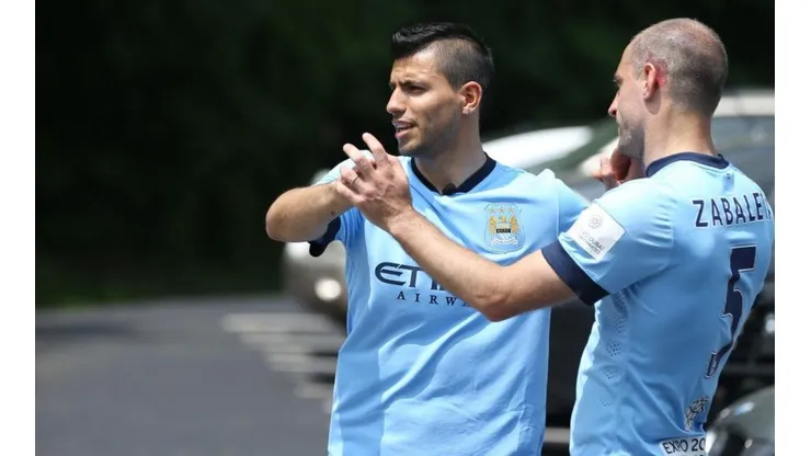 Agüero y Zabaleta en Manchester City.