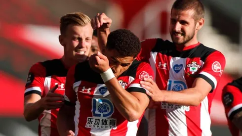 El festejo de los jugadores de Southampton.