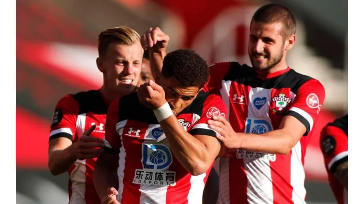 El festejo de los jugadores de Southampton.