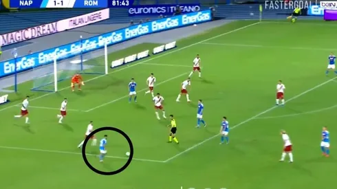 Desde ahí le pegó Lorenzo Insigne.