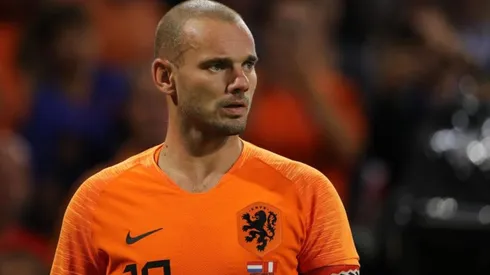 Wesley Sneijder en la Selección de Holanda.