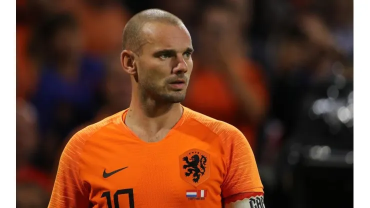 Wesley Sneijder en la Selección de Holanda.