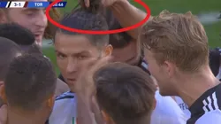 La travesura de Juan Guillermo Cuadrado en el festejo de CR7.