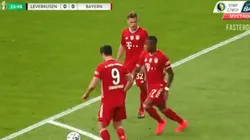 Tiro libre preparado: Lewandowski amagó y apareció Alaba para el golazo