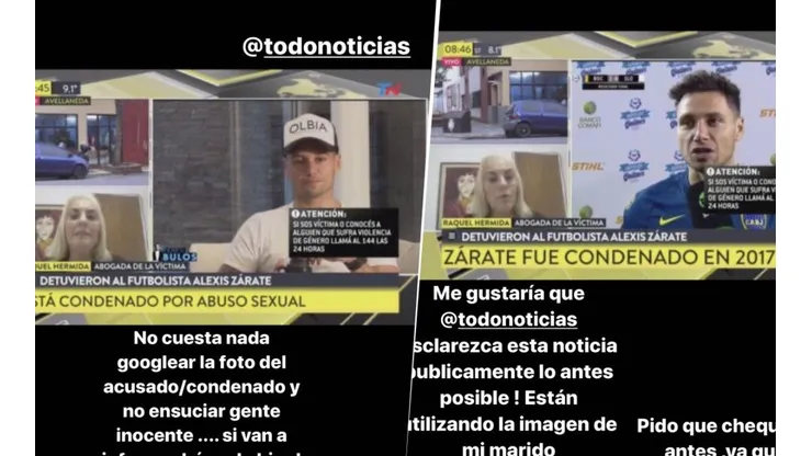 Natalie Weber explotó en Instagram contra TN por las fotos de Mauro Zárate
