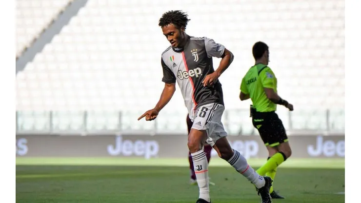 Juan Guillermo Cuadrado, tras anotar su segundo gol en la Serie A 19/20.