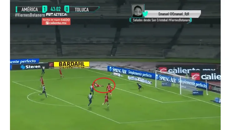Insólito: gol en contra de Toluca y América gana 2-0