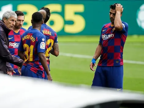 Quique Setién: "No voy a especular con el futuro de Messi"