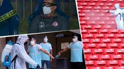 Así luce la nueva normalidad en el futbol mexicano. Fotos: Twitter