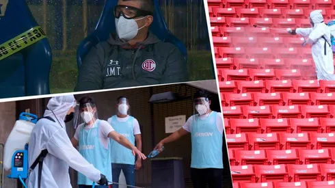 Así luce la nueva normalidad en el futbol mexicano. Fotos: Twitter