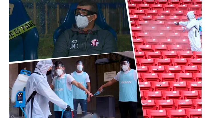 Así luce la nueva normalidad en el futbol mexicano. Fotos: Twitter