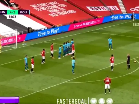 Viva el fútbol, Bruno Fernandes: en un tiro libre demostró toda su calidad