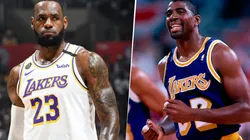 LeBron James y ‘Magic’ Johnson (Getty Images)