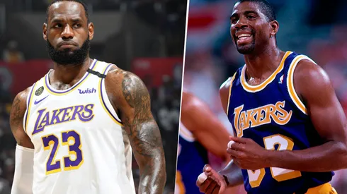 LeBron James y ‘Magic’ Johnson (Getty Images)