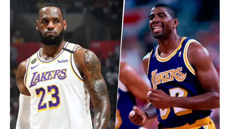 LeBron James y ‘Magic’ Johnson (Getty Images)