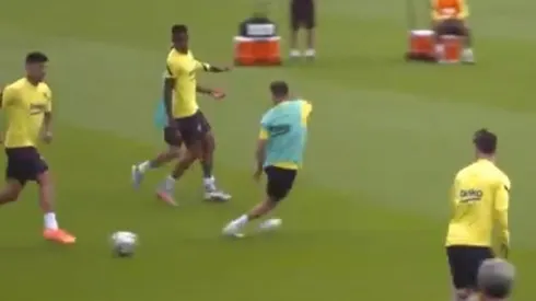 Asistencia de Suárez y gol de Messi.