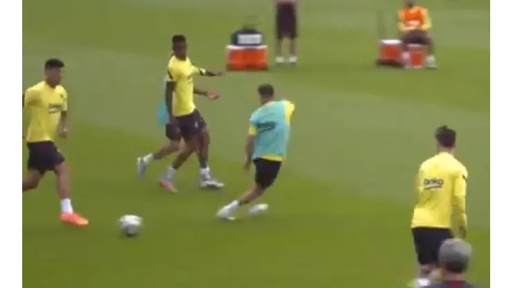Asistencia de Suárez y gol de Messi.