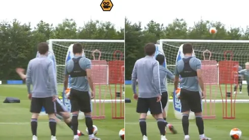 El tiro libre de Raúl Jiménez (@Wolves)