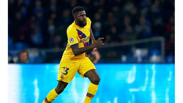 Samuel Umtiti durante un partido de Barcelona.