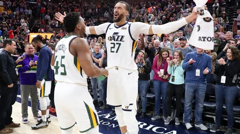 Donovan Mitchell junto a Rudy Gobert (Getty)