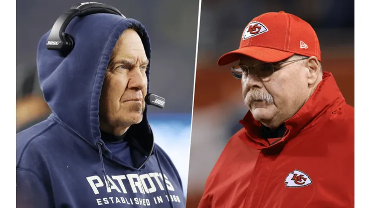 Bill Belichick y Andy Reid (Getty Images)