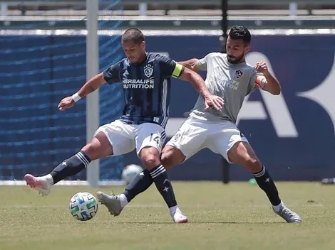 Chicharito no finalizó la interescuadra de hoy