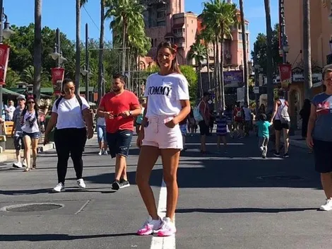 Es una bomba: la selfie de la novia del Pity Martínez lista para entrenar