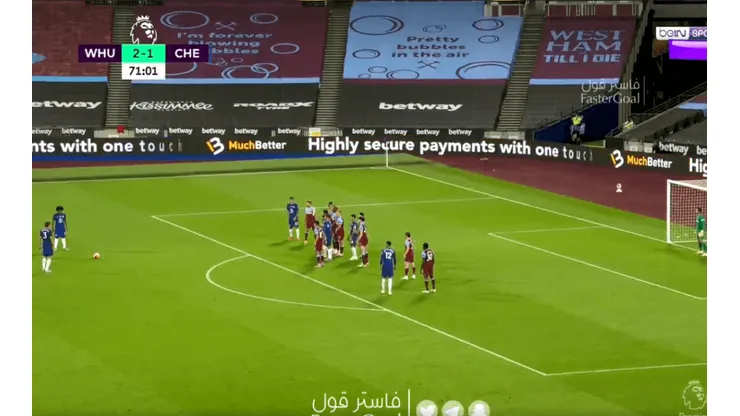 Qué pegada: el golazo de tiro libre de Willian para Chelsea contra West Ham