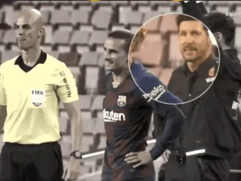 Video: la reacción de Simeone al ver que Griezmann iba a entrar a los 91'