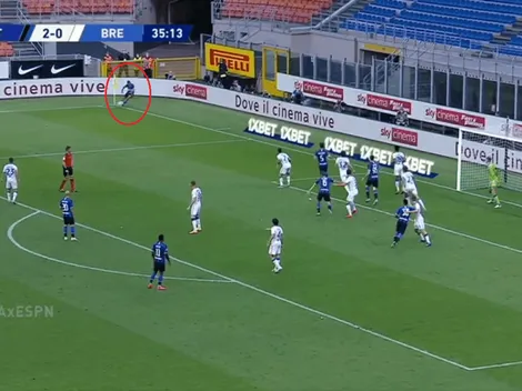 Está encendido: Alexis Sánchez casi marca un gol olímpico para el Inter