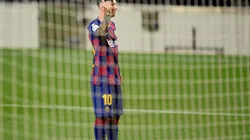 Lionel Messi, festejando el penal (Getty)