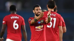 El festejo de Bruno Fernandes.