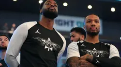 Dwyane Wade y Damian Lillard (Getty Images)