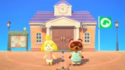 Canela y Tom Hook en Animal Crossing.