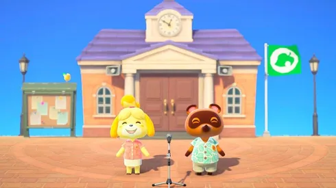 Canela y Tom Hook en Animal Crossing.