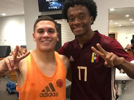 "Te ves como alto": Cuadrado se burla en Instagram de Juanfer Quintero