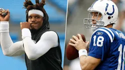 Cam Newton y Peyton Manning (Getty Images)