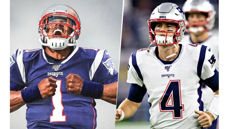 Cam Newton y Jarrett Stidham (Getty Images)