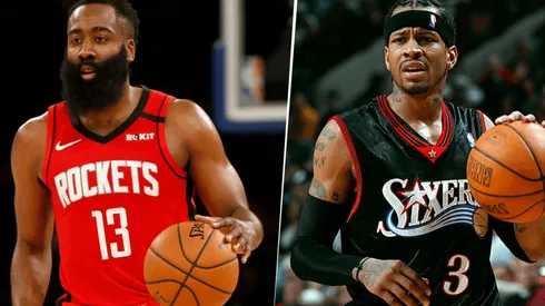 James Harden y Allen Iverson (Getty Images)