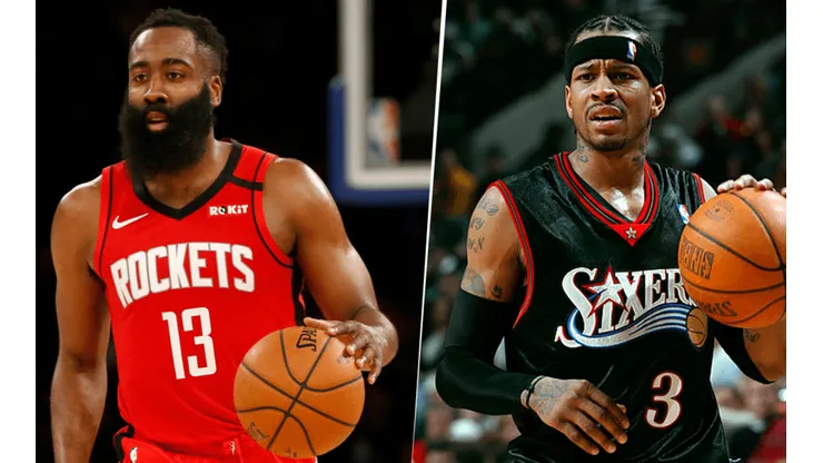 James Harden y Allen Iverson (Getty Images)