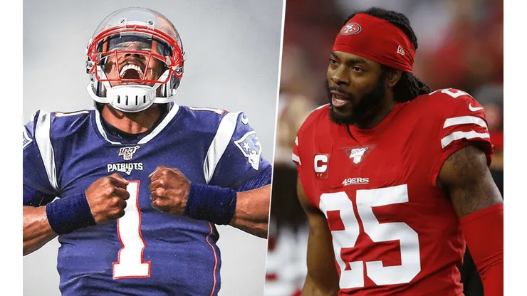 Cam Newton y Richard Sherman (@ESPN - Getty Images)