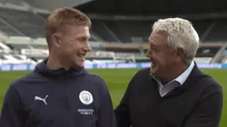 De Bruyne estaba dando una entrevista y el DT del Newcastle nos hizo llorar